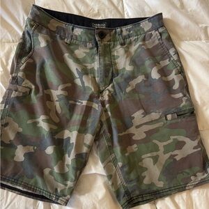 Men's Carolina Surf Brand Green Camouflage Cargo Shorts